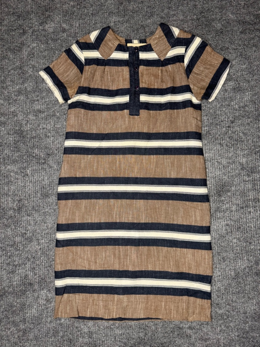 Ace & Jig Shift Dress pockets‎ midi Brushed Black/Tan